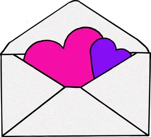 Love Envelope Hearts PNG Image