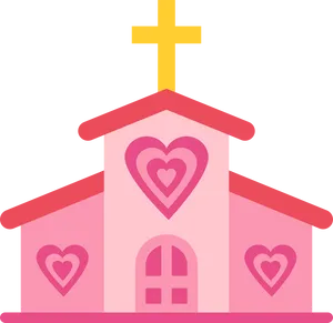 Love Heart Church Clipart PNG Image