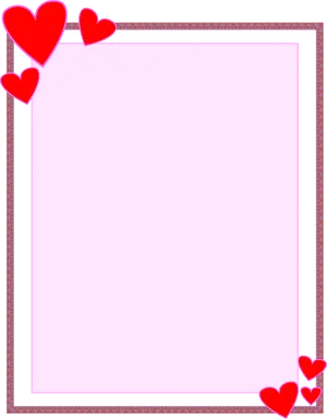 Love Hearts Frame Template PNG Image