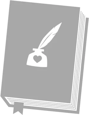 Love Letter Quill Inkwell Icon PNG Image