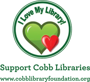 Love My Library Support Cobb Libraries Logo PNG Image