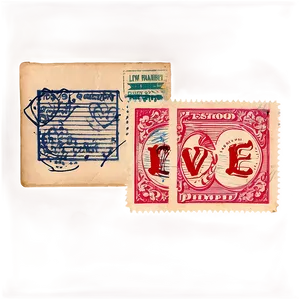 Love Postcard Stamp Png Aix PNG Image