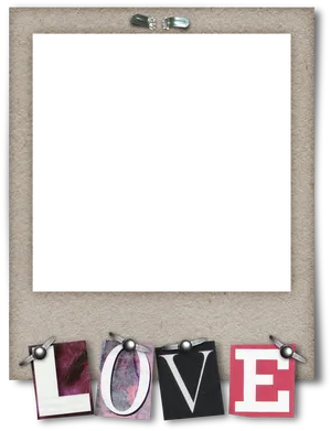 Love Themed Photo Frame PNG Image