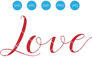 Love Word Art File Formats PNG Image