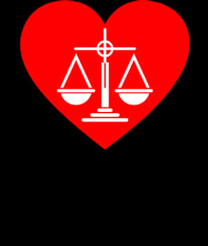 Loveand Justice Heart Symbol PNG image with transparent background
