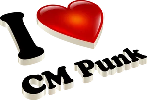 Lovefor C M Punk Graphic PNG Image