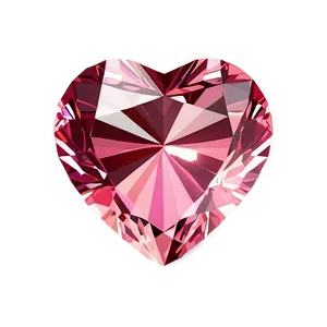 Lovely Pink Diamond Heart Icon Png Ans PNG Image