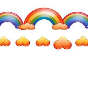 Lovely Rainbow Emoji Png 64 PNG Image