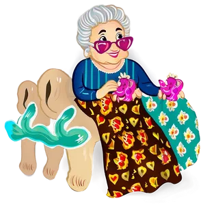 Loving Abuela Clipart Png Pdd50 PNG Image