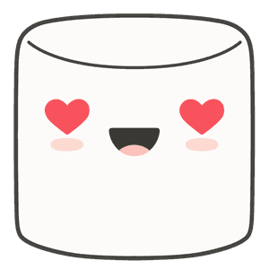 Loving Marshmallow Emoji PNG image with transparent background