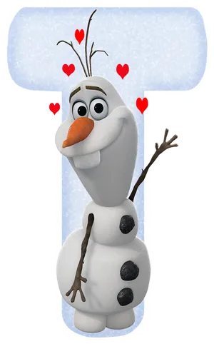 Loving Olaf Frozen Character.png PNG Image