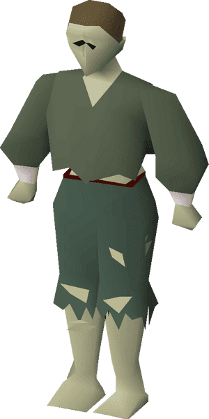 Low Poly Characterin Green Kimono PNG image with transparent background