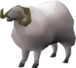 Low Poly Ram Illustration PNG Image