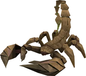 Low Poly Scorpion Artwork PNG Image