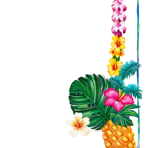 Luau Party Border Png Kkx PNG Image