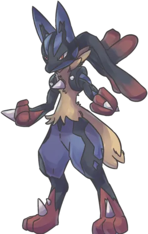 Lucario Pokemon Character Art PNG Image