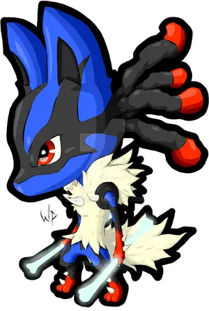 Lucario Pokemon Fanart PNG Image