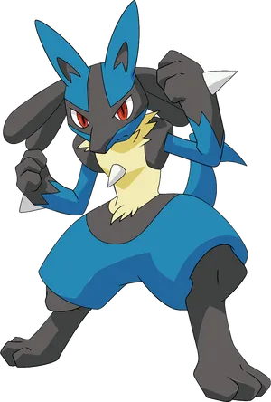 Lucario Pokemon Readyfor Battle PNG Image