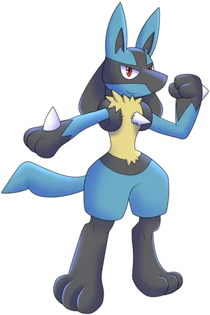 Lucario Pokemon Standing Pose PNG Image