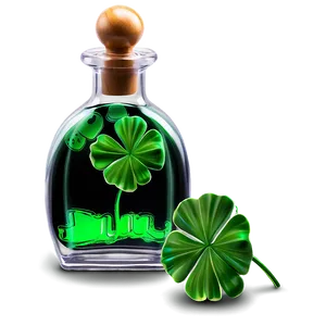 Luck Potion Clover Bottle Png 06292024 PNG Image