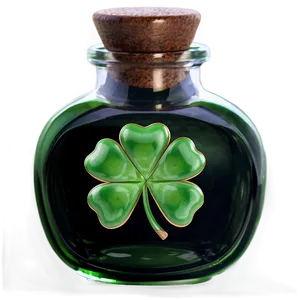 Luck Potion Clover Bottle Png Oyu83 PNG Image