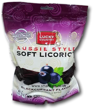 Lucky Country Blackcurrant Licorice Package PNG Image