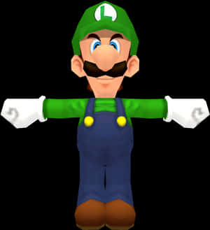 Luigi Classic Pose PNG image with transparent background