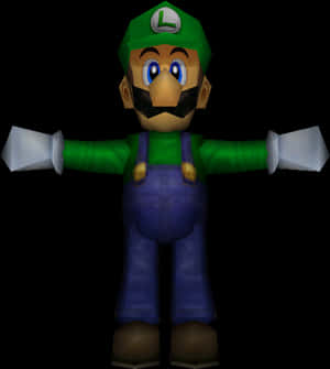 Luigi Classic Video Game Character PNG image with transparent background