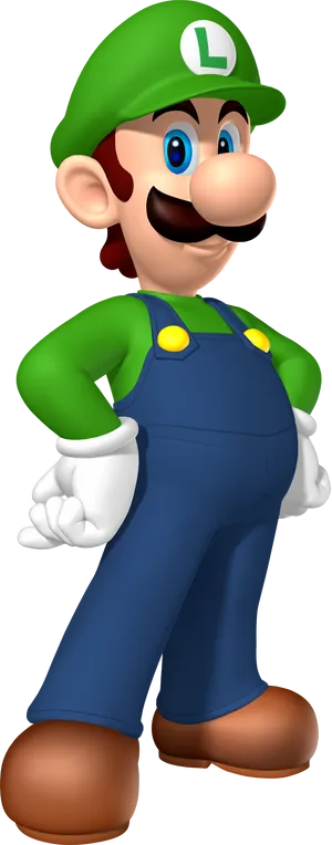 Luigi Classic Video Game Character PNG Image