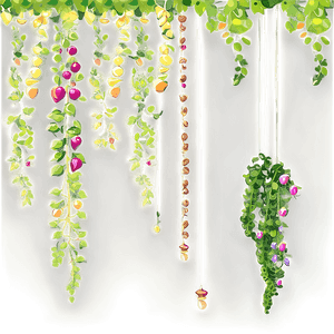 Luminous Hanging Vines PNG image with transparent background