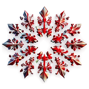 Luminous Red Snowflake Png 7 PNG Image