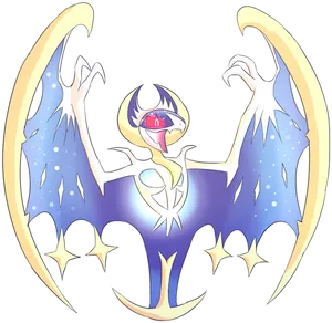 Lunala Pokemon Legendary PNG Image