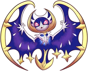 Lunala Pokemon Legendary Crescent PNG Image