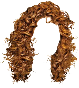 Lush Curly Hair Texture PNG Image