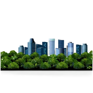 Lush Green City Skyline Png 5 PNG Image