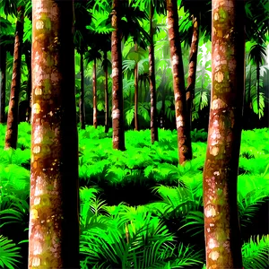 Lush Green Forest Png Qwd PNG Image