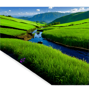 Lush Green Valley Landscape PNG xxf50 PNG image with transparent background