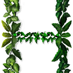 Lush Green Vine Crossing Path PNG image with transparent background
