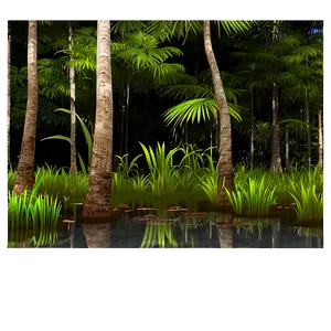 Lush Swamp Vegetation Png 06122024 PNG Image