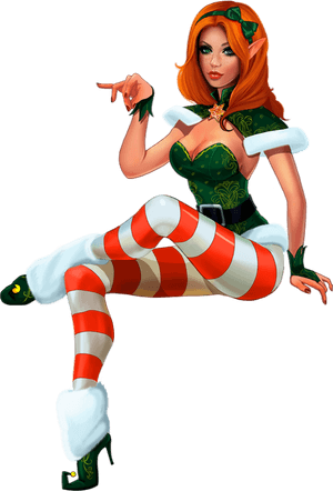 Lutin Sexy Png - Sexy Christmas Elf Cartoon, Transparent Png PNG image with transparent background