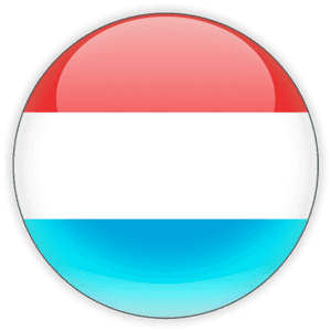 Luxembourg Flag Button PNG with transparent background