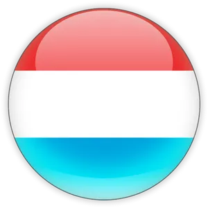 Luxembourg Flag Button PNG Image