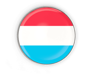 Luxembourg Flag Button PNG