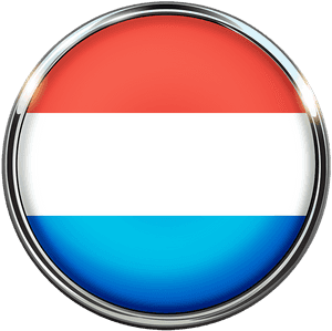 Luxembourg Flag Button PNG with transparent background