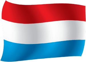 Luxembourg Flag Waving PNG with transparent background