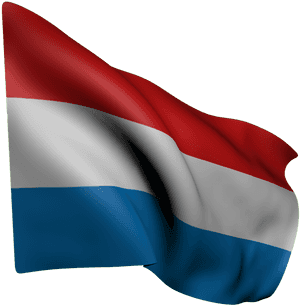 Luxembourg Flag Waving PNG with transparent background