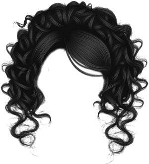Black Hair Png Image With Transparent Background - Curly Black Hair Transparent, Png Download PNG image with transparent background