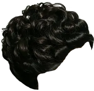 Luxurious Black Hair Texture PNG Image