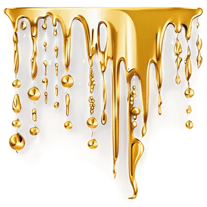 Luxurious Gold Glitter Drip Accent Png 06282024 PNG Image