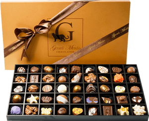 Luxury Assorted Chocolates Box PNG image with transparent background